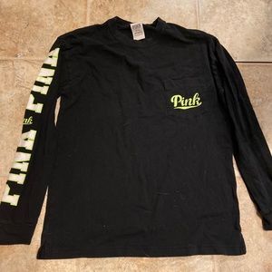 Victoria’s Secret Pink Long Sleeve Black Shirt